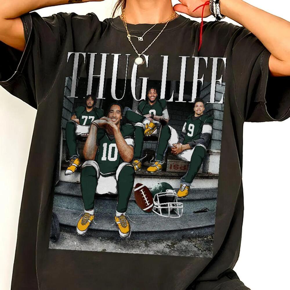 Thug Life Green Bay Jordan Love Jacobs Morgan Watson Football Game Day Tee